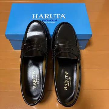 HARUTA 블랙 로퍼 4514 23.5EE