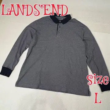 LANDS'END 랜즈엔드 긴팔 피케 셔츠 네이비 L