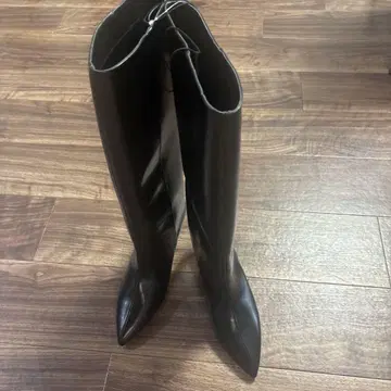 블랙 롱 부츠 스틸레토