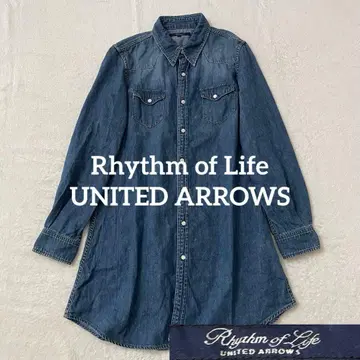 UNITED ARROWS 데님 셔츠 웨스턴 셔츠 긴팔 인디고