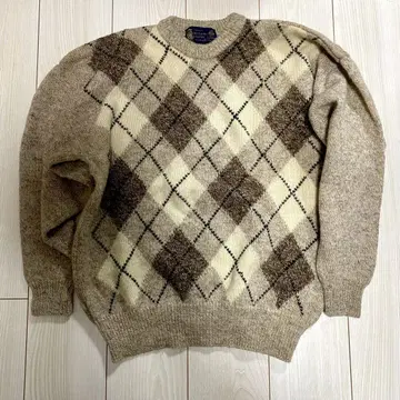 [새상품급] 쉘랜드 90s 80s 스코틀랜드제 아가일 무늬 니트