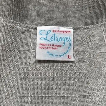 Letroyes 그레이 체크 무늬 가디건 L