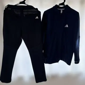 adidas 남성 의류 자켓과 팬츠 세트 M 네이비