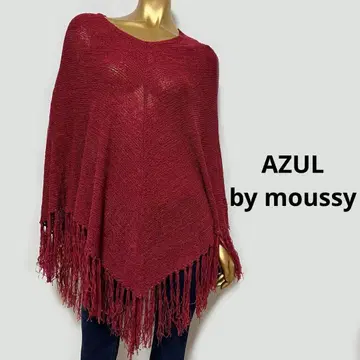 [ 3478 ] AZUL by moussy 니트 프린지 볼레로 F
