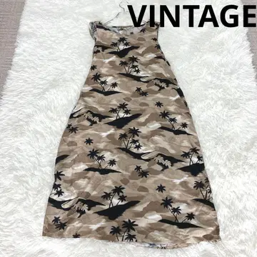 VINTAGE 빈티지(F) 롱 원피스 슬리브리스 올 패턴 스트레이트