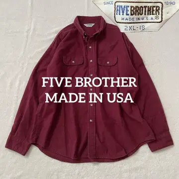 FIVE BROTHER USA 샤모아크로스 2XL 기모 긴팔 셔츠