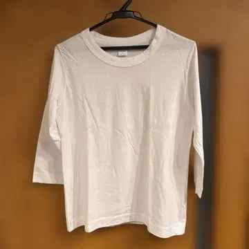 LAITERIE 5부 소매 길이 화이트 티셔츠 MUJI 38