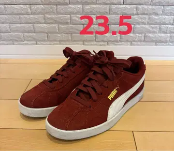 PUMA 스웨이드 레드 스니커즈 23.5cm