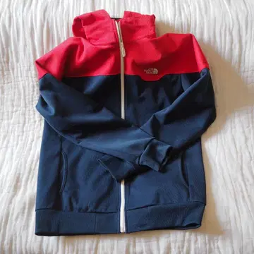 The North Face 풀 집업 후드티 네이비/레드
