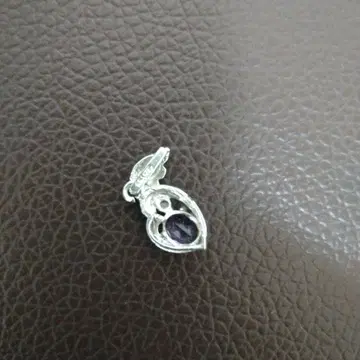 자수정 하트형 펜던트