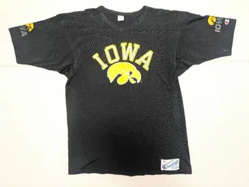 80s 빈티지 미국제 XL 챔피온 풋볼T IOWA