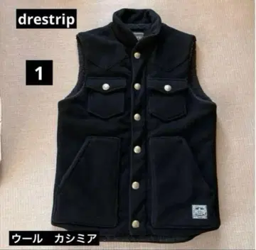 drestrip 보아 베스트 울 캐시미어 혼방 베스트 블랙 S
