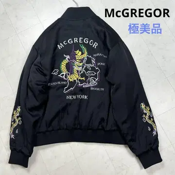 컨디션 최상 McGREGOR 맥레거 [ L ] 수베니어 지퍼 블루종 블랙