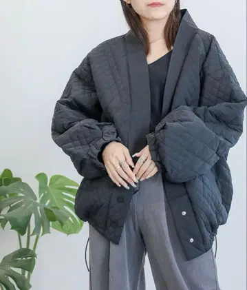 미사용 새상품 택 포함 충전솜 블루종 퀼팅 자켓