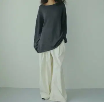 ETRE TOKYO 롤 엔드 린넨 니트 풀오버
