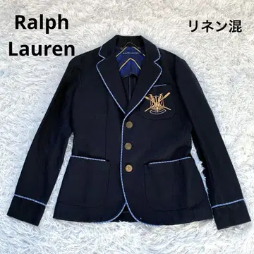 Ralph 랄프 로렌 린넨 혼방 네이비 블레이저 자켓