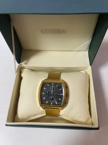 CITIZEN 아날로그 손목시계 골드