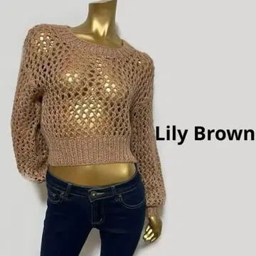 [ 3485 ] Lily Brown 숏 기장 니트 F
