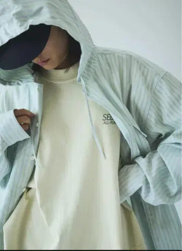 STRIPED HOODED SHIRT SEDAN ALL-PURPOSE
