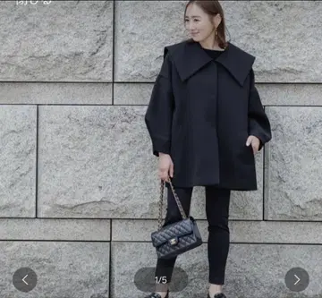 새상품 리텐 세일러 카라 코트 liten 블랙