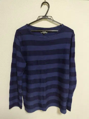 BEAMS 빔즈 네이비 스트라이프 롱T