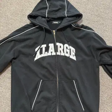 XLARGE 블랙 집업 후드티