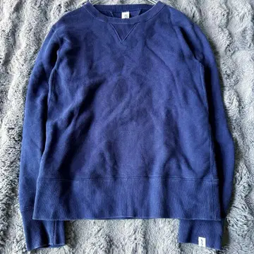 LOOPWHEELER x BEAMS 네이비 맨투맨 M 사이즈 삼각형