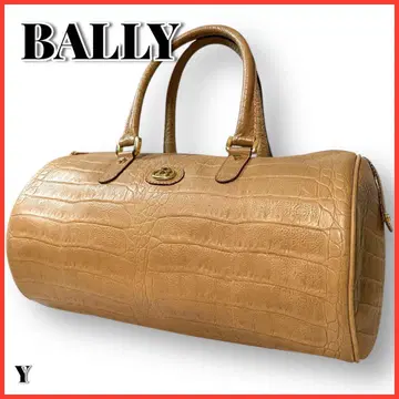 BALLY 발리 보스턴 백 악어 엠보 로고 금장 장식 천연 가죽