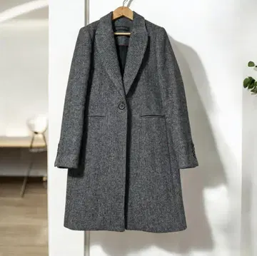 ZARA WOMAN 헤링본 체스터 코트 그레이 S 사이즈 고급