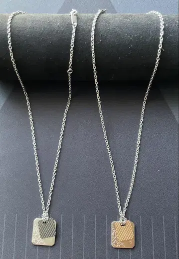 Calvin Klein 메쉬 패턴 목걸이 2개 세트