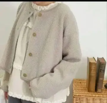 새상품 사만사 모스모스 컷 보아 숏 자켓