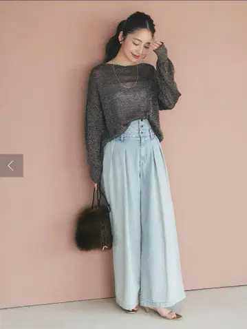 La boutique BonBon 하이웨스트 배기 데님 팬츠 38