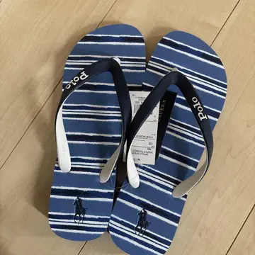 새상품 랄프 비치 샌들 네이비 스트라이프