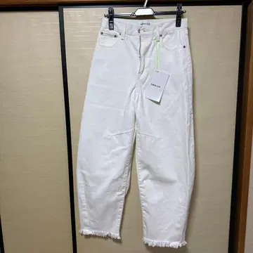 해린도트사이 코쿤크러쉬헴 데님 팬츠 36 화이트