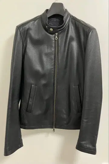 SHIPS 블랙 가죽 라이더 자켓 M