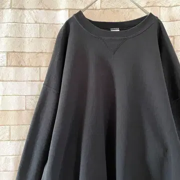 러셀 멕시코제 맨투맨 무지 속기모 블랙 2XL
