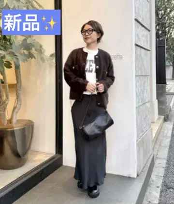 새상품 택 포함 가디건 퍼 버튼 자켓 여성용 가디건