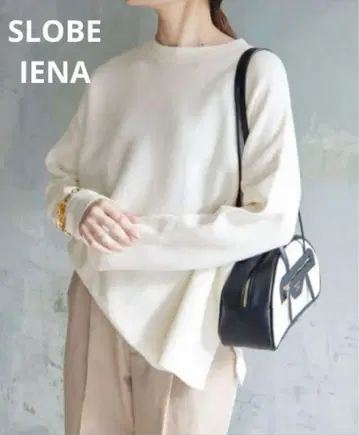 SLOBE IENA 코튼 더블 페이스 니트 화이트