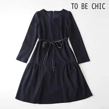 TO BE CHIC 투 비 시크 허리 리본 플레어 원피스 40