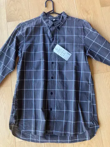 미사용 새상품 무인양품 muji labo 체크 셔츠 M 사이즈