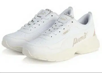 Puma 화이트 시리아 모드 블라썸 로우컷 스니커즈