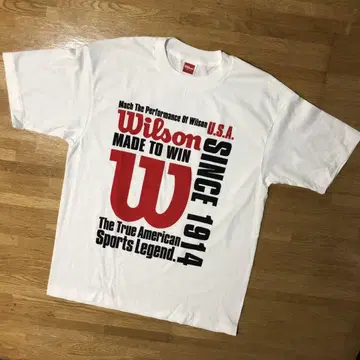 Wilson 그래픽 프린트 T셔츠 90s