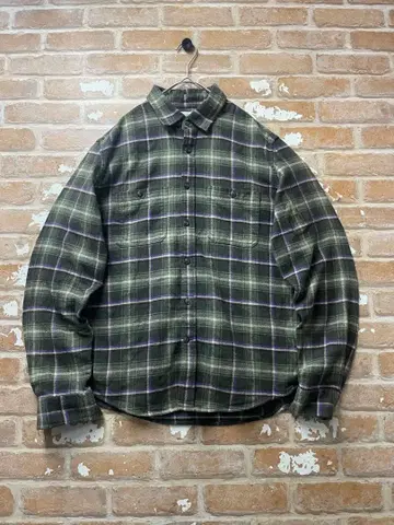 GAP 갭 플란넬 셔츠 체크 셔츠 y2k 옴브레 그린 카키 구제 의류