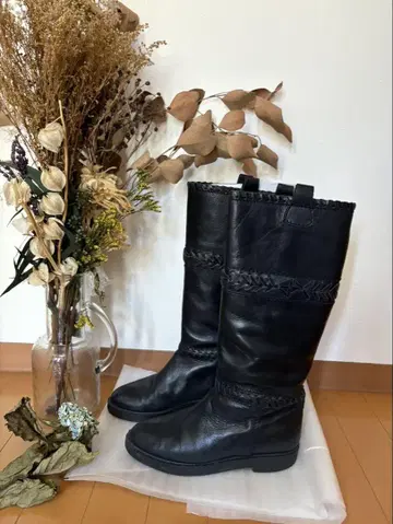 천연 가죽 부츠