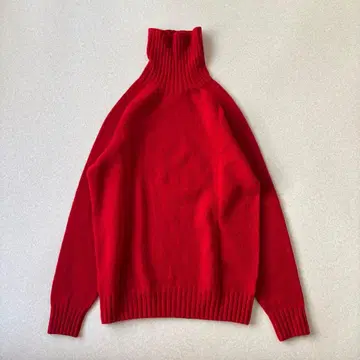 [ 새상품급 ] MORRIS & SONS 울 터틀넥 니트 38 빨간색