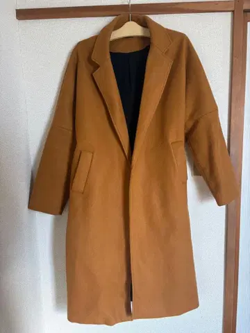 카멜색 트렌치코트 롱