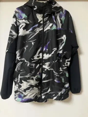 Oakley 마블 무늬 후드 부착 윈드브레이커 L 사이즈