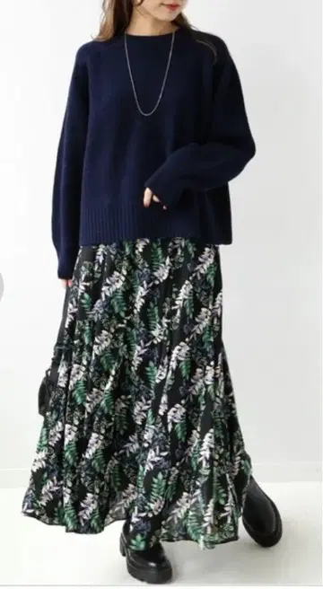 JOURNAL STANDARD BLACK FLORAL 머메이드SK