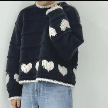 URBAN RESEARCH Sonny Label 하트 니트 풀오버