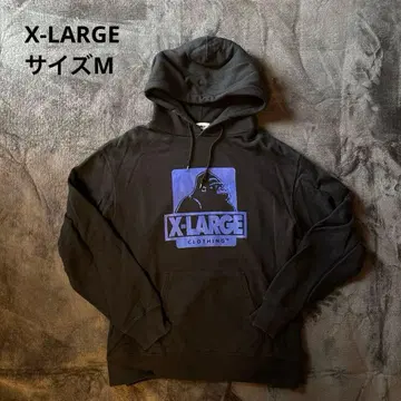 X-LARGE 후드티 M 후디 블랙 엑스라지